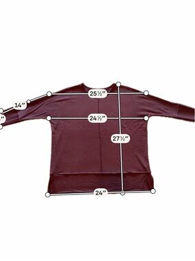 SPANX Women's Burgundy Long-Sleeve Pullover Sweatshirt